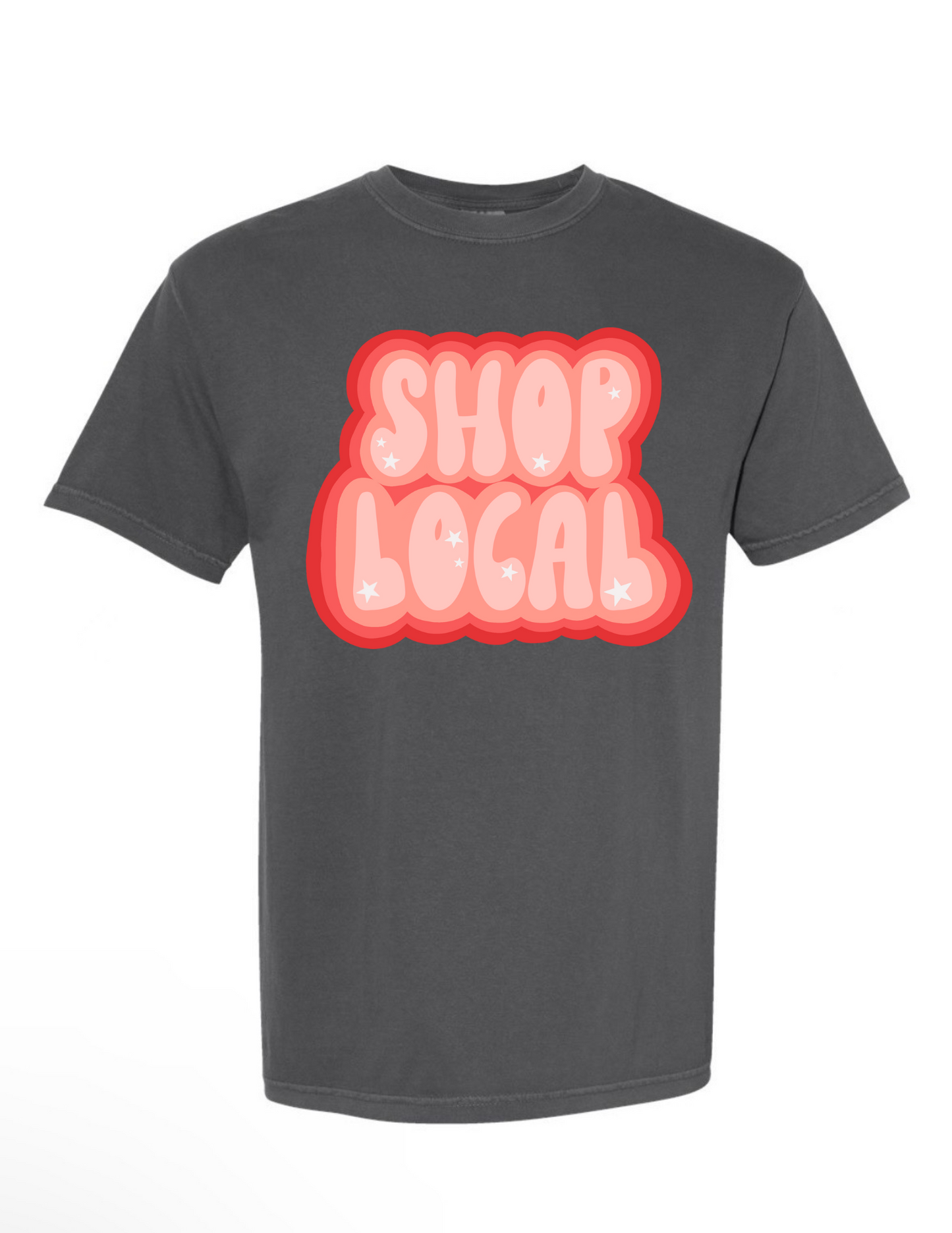 T-shirt/Sweatshirt SHOP LOCAL pink on pink