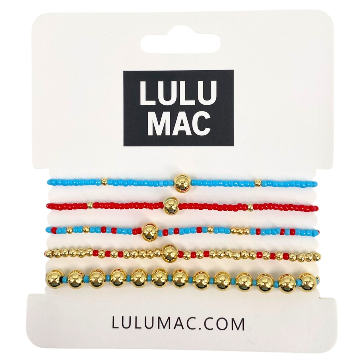 Lulu Mac Red and Light Blue
