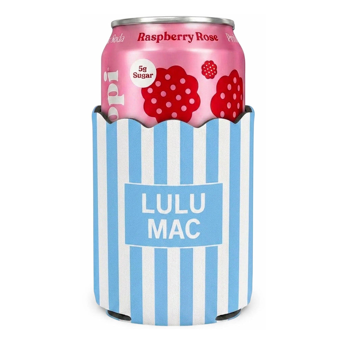 Lulu mac Light Blue Stripe Koozie