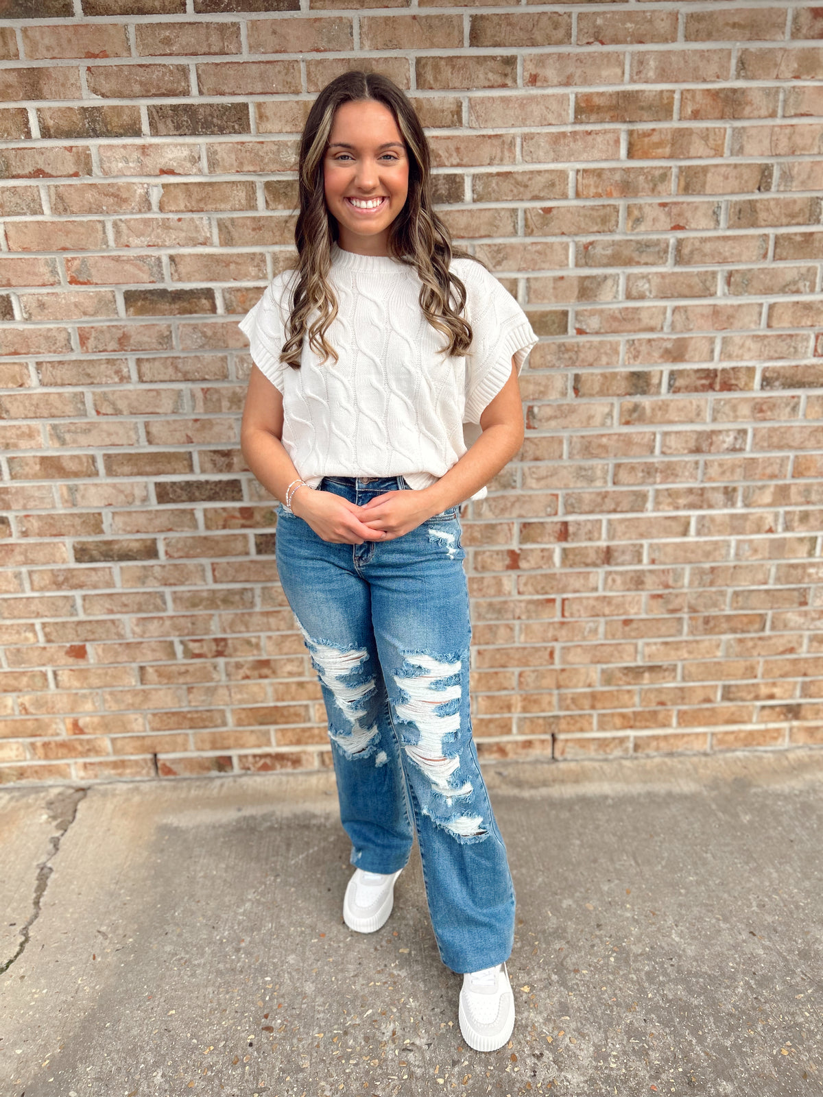Judy Blue Heavy Distressed High Waisted Straight