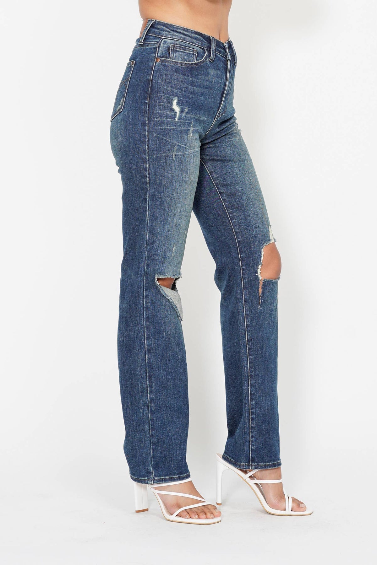 Judy Blue HW Ripped Knee Dad