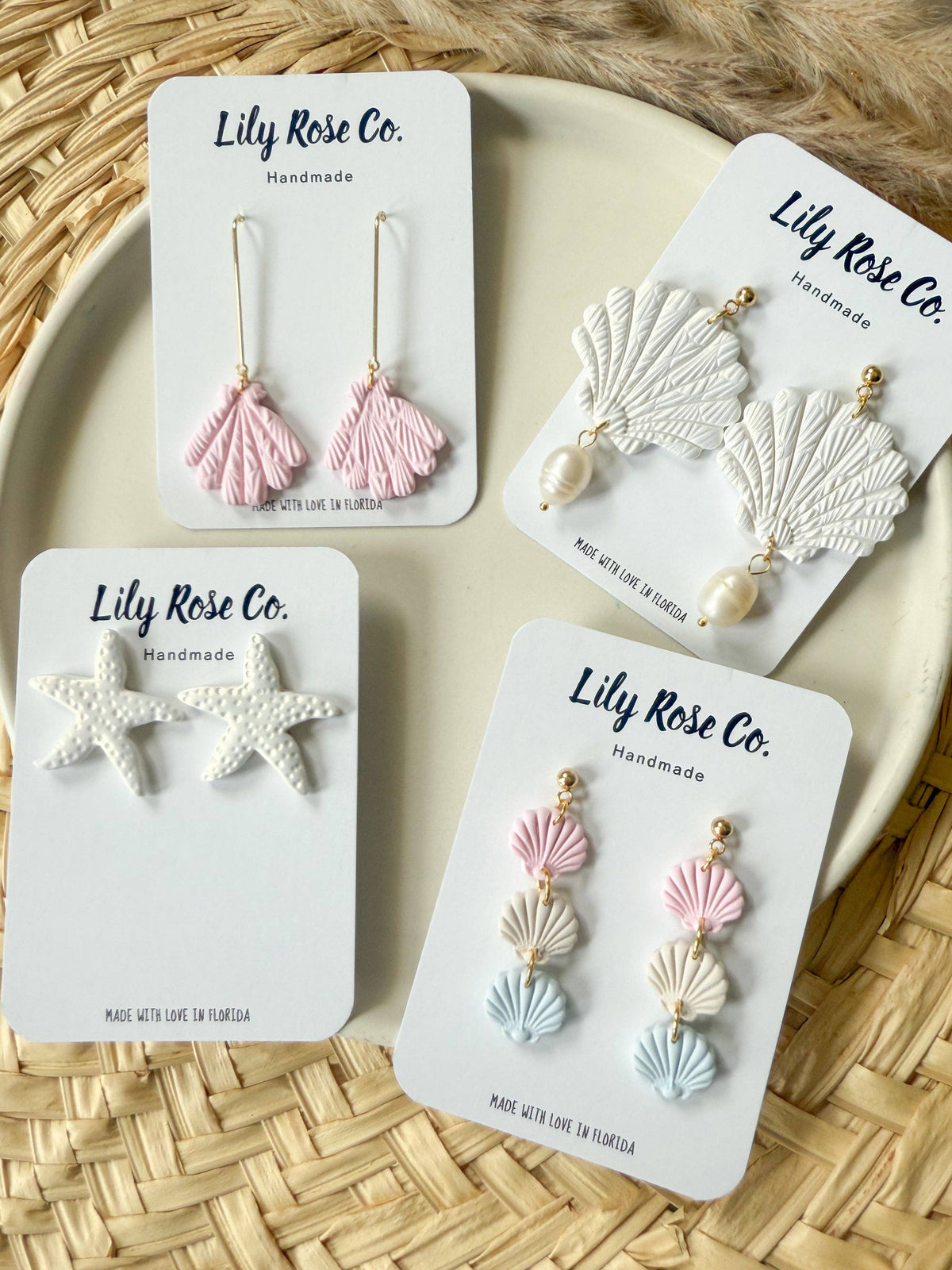 White Shimmer Shells With Pearls
