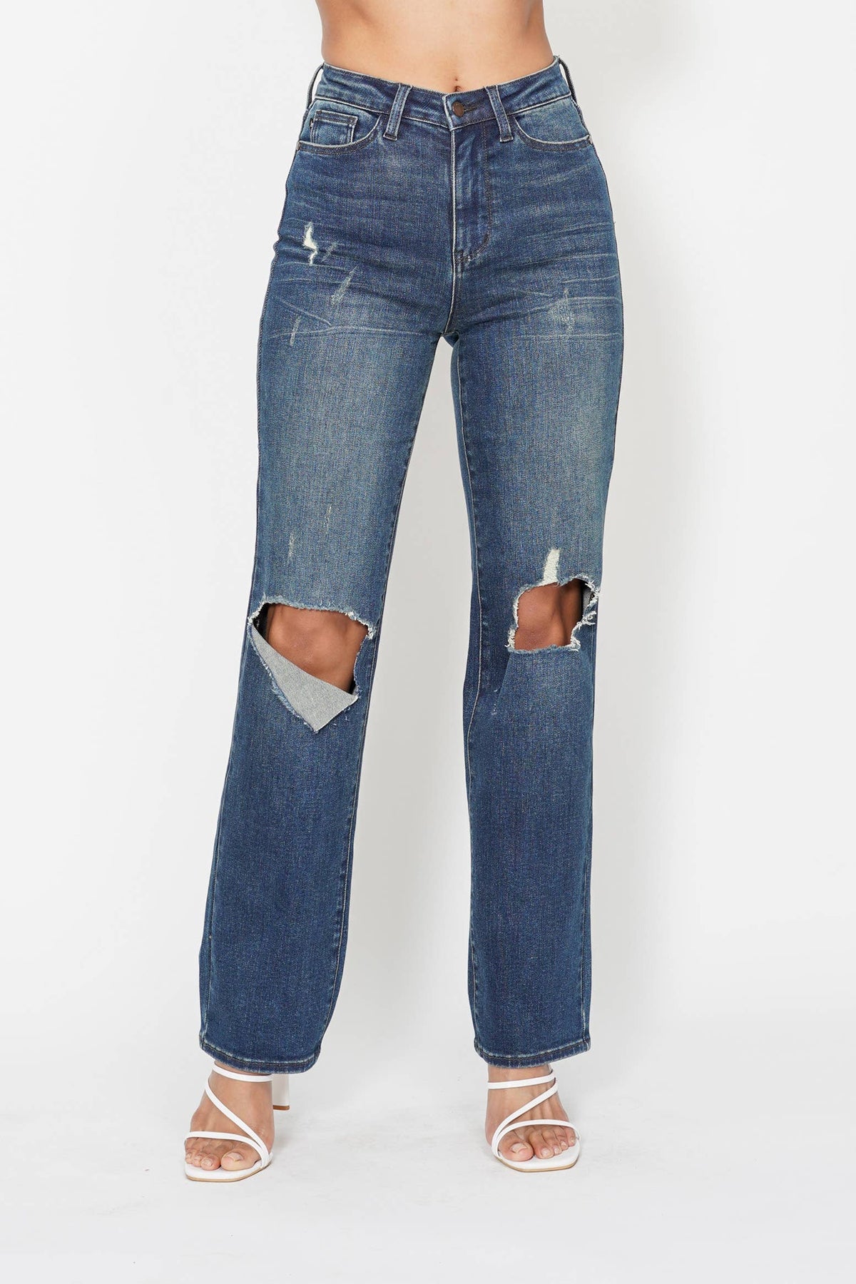 Judy Blue HW Ripped Knee Dad
