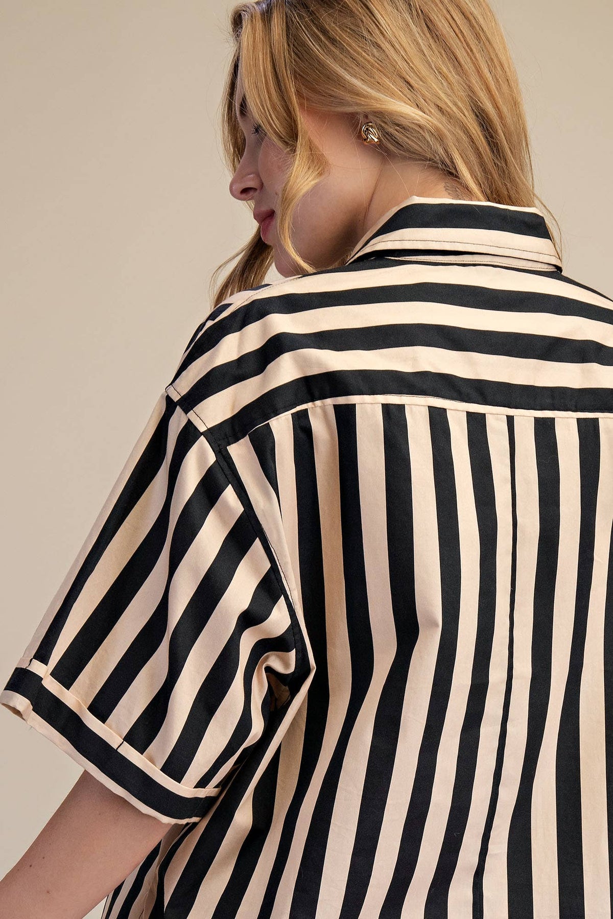 Collar Neck Button Down Shirt