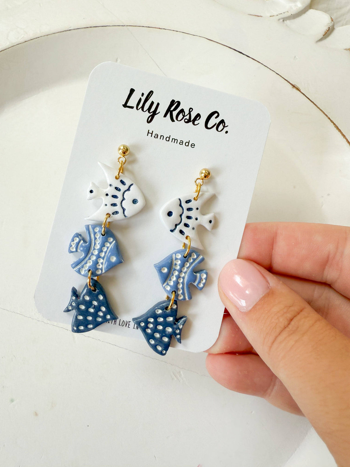 Fish 3 Tier Earrings/ Clay earrings / Women’s Earrings