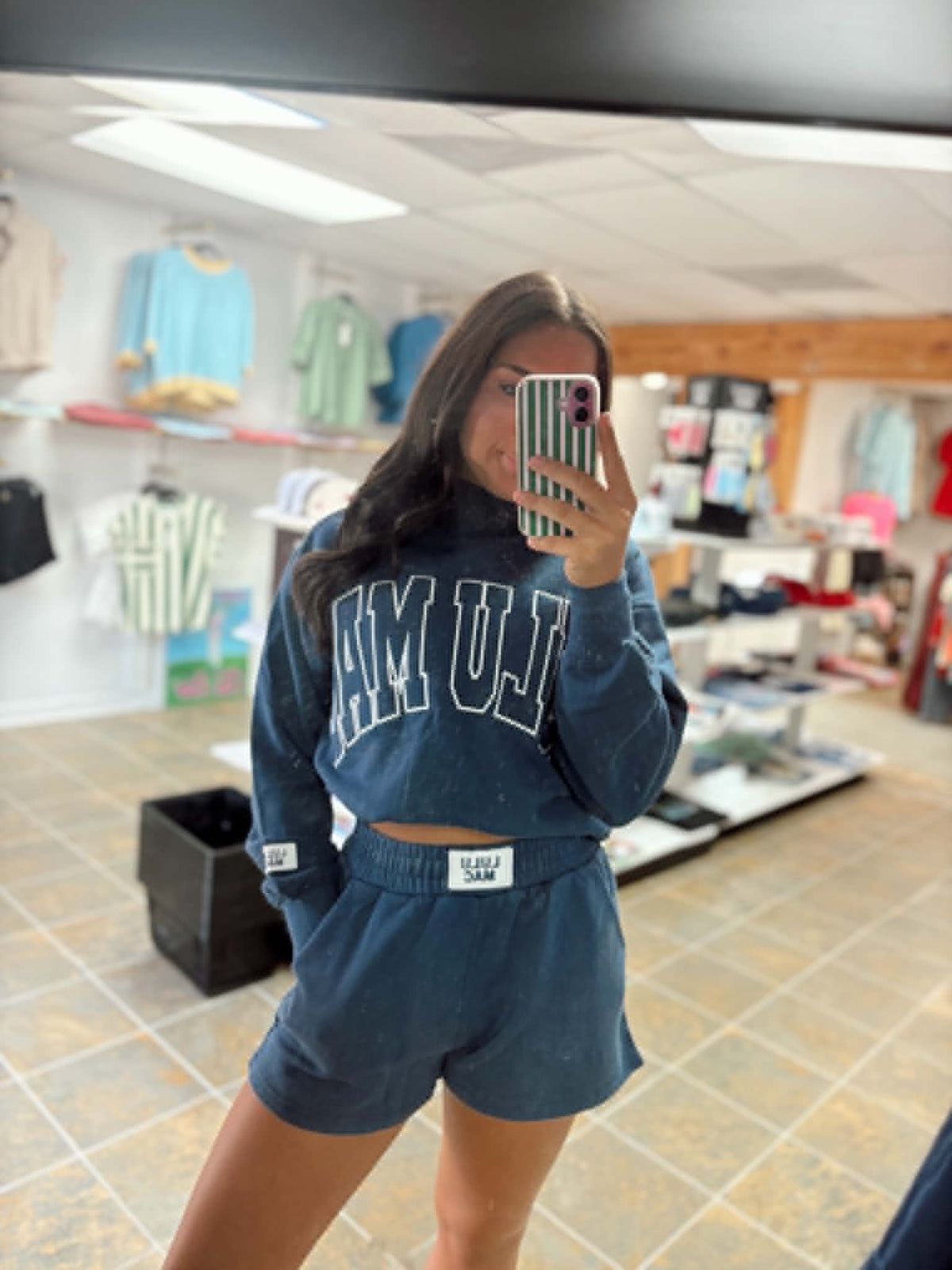 Lulu Mac Navy French Terry Shorts