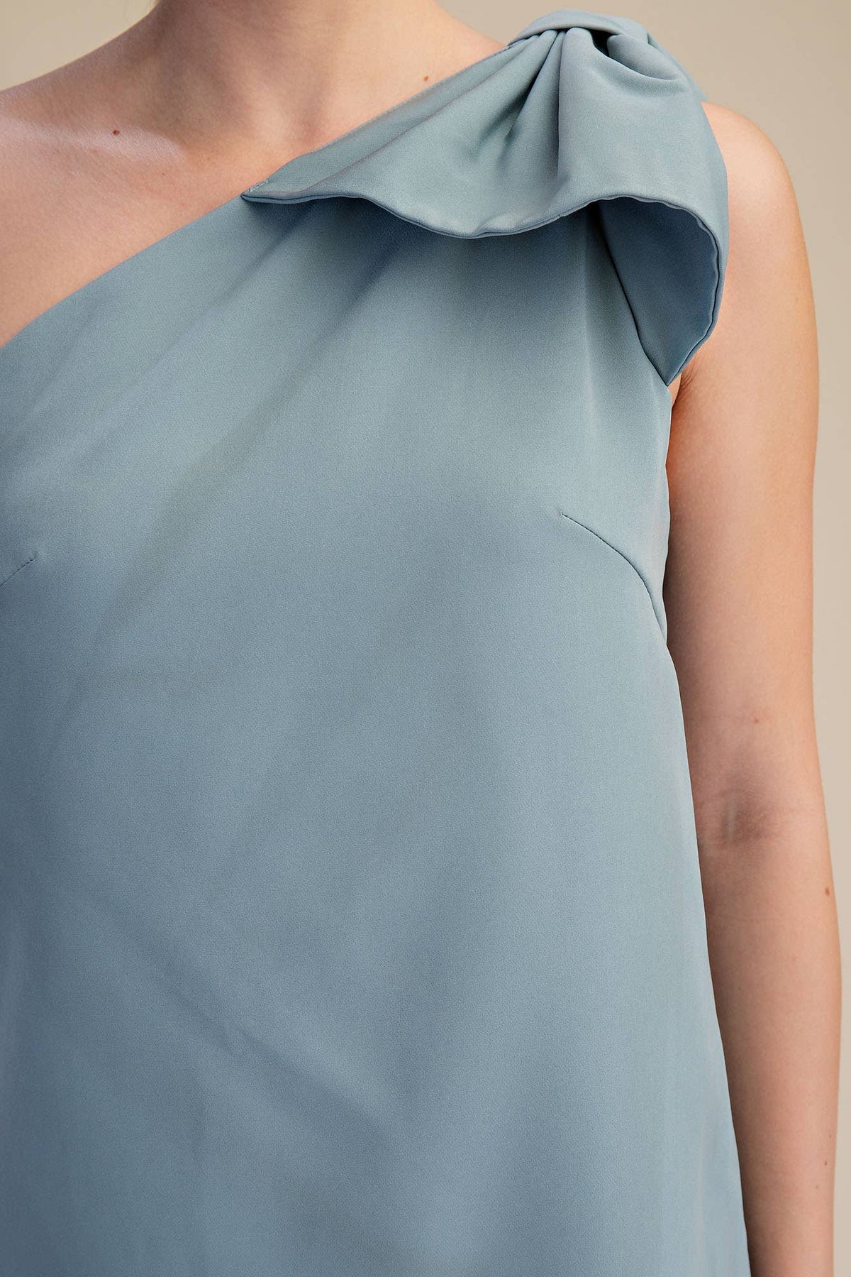 Bow One Shoulder Mini Dress