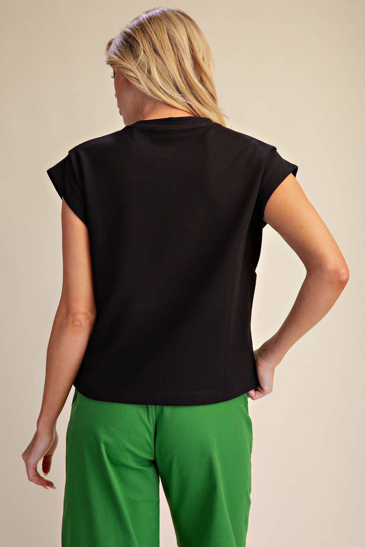 Round Neck Drop Shoulder Pullover Top