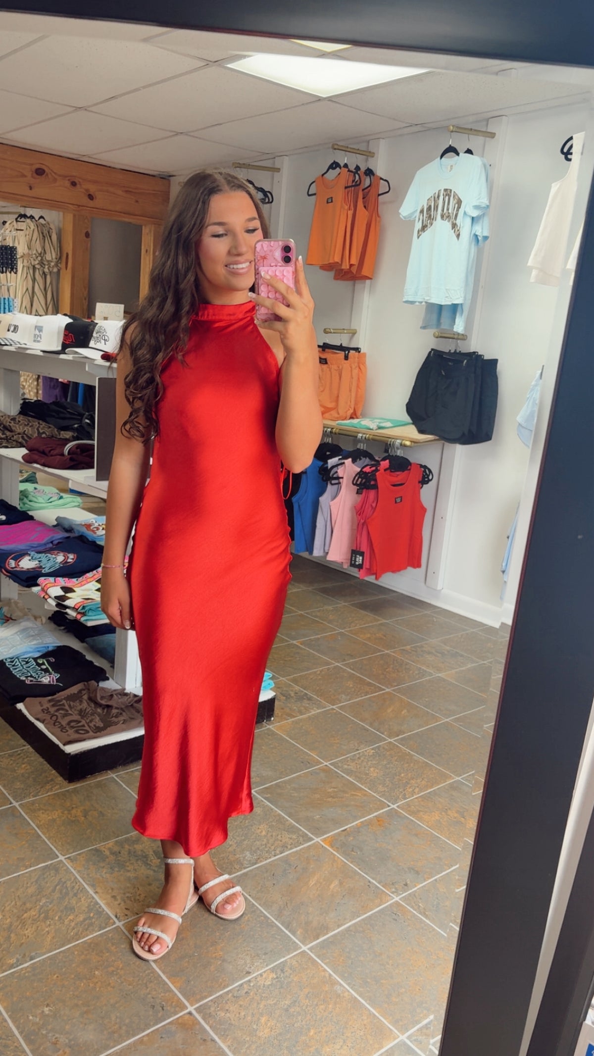 Halter Neck Open Back Dress
