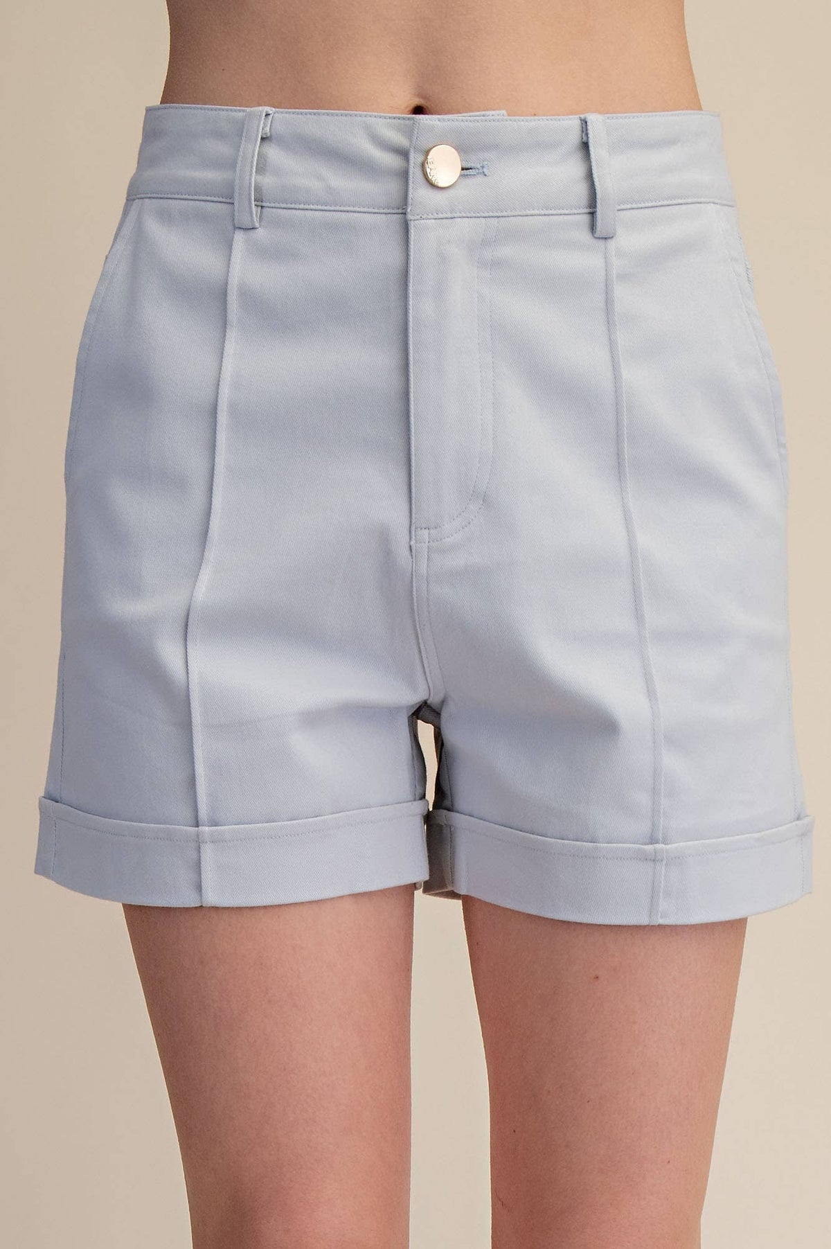 High Waist Seam Detail Shorts