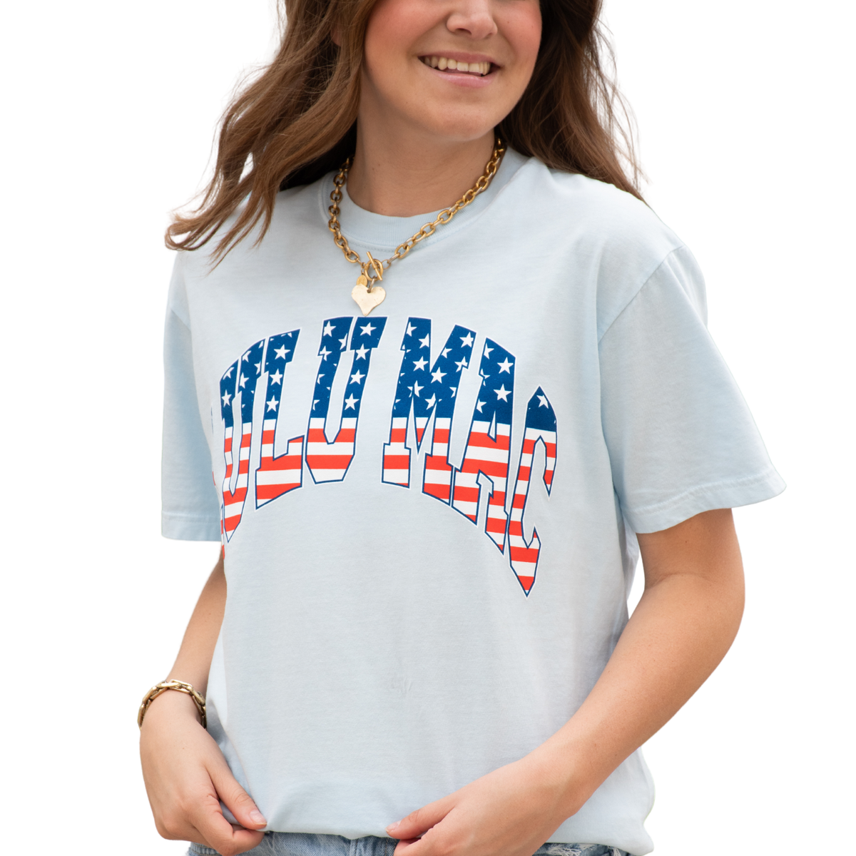 Lulu Mac Stars & Stripes Adult Chambray Comfort Colors