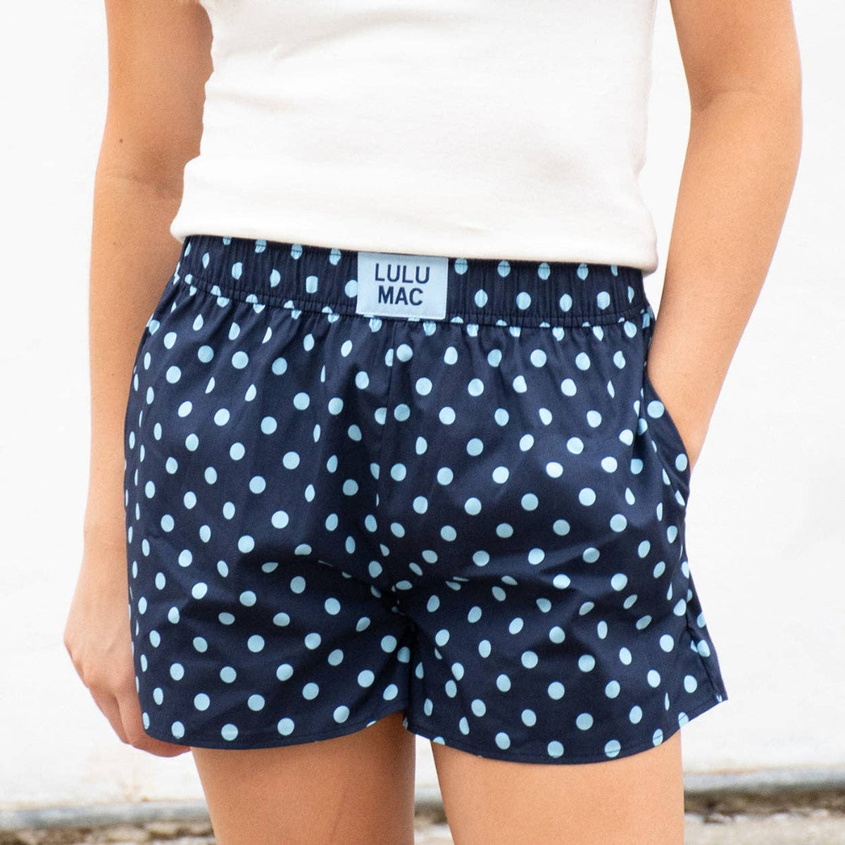 Lulu Mac -NAVY/LIGHT BLUE SM POLKA DOT