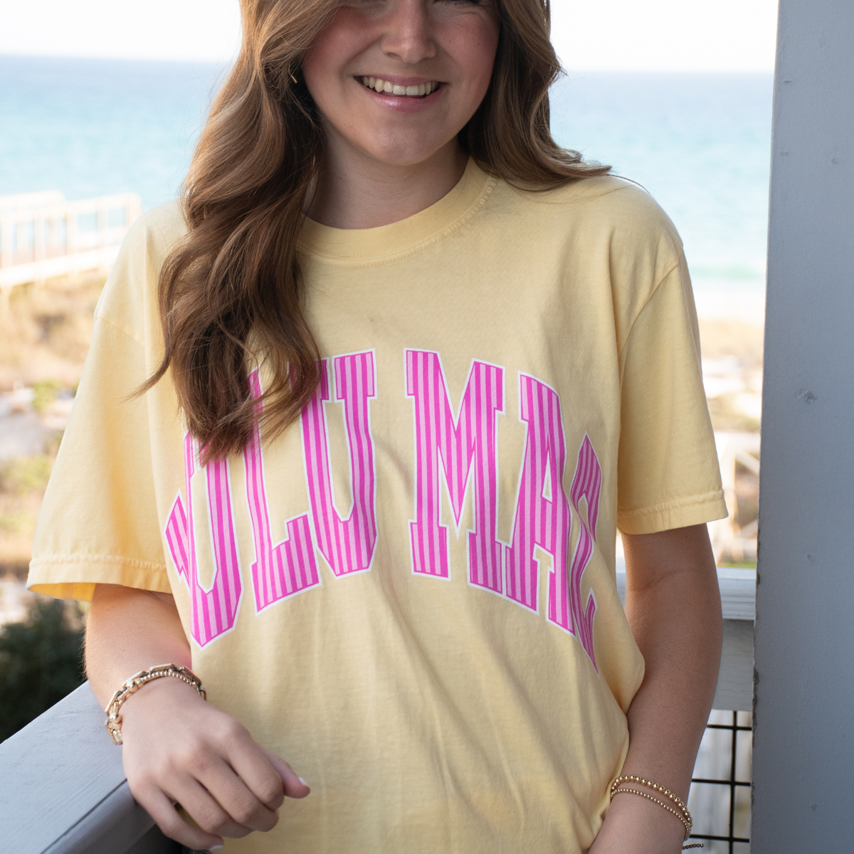 Lulu Mac Stripe Adult Butter Comfort Colors