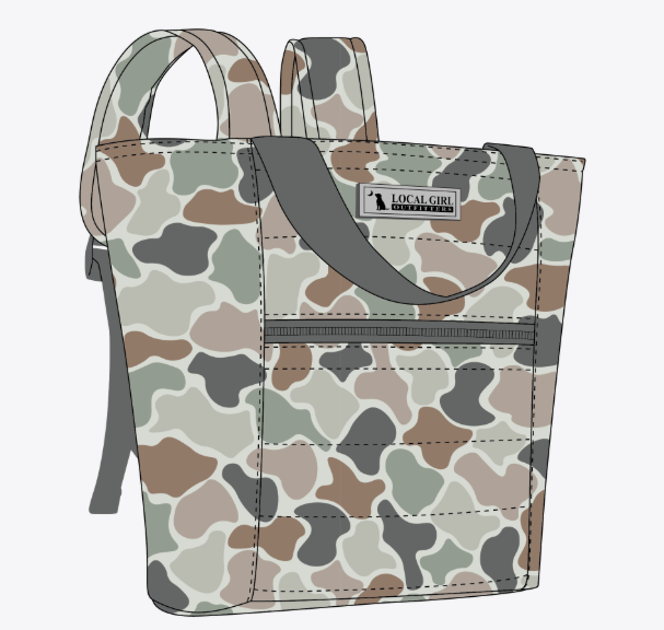Local girl forest camo cooler bag