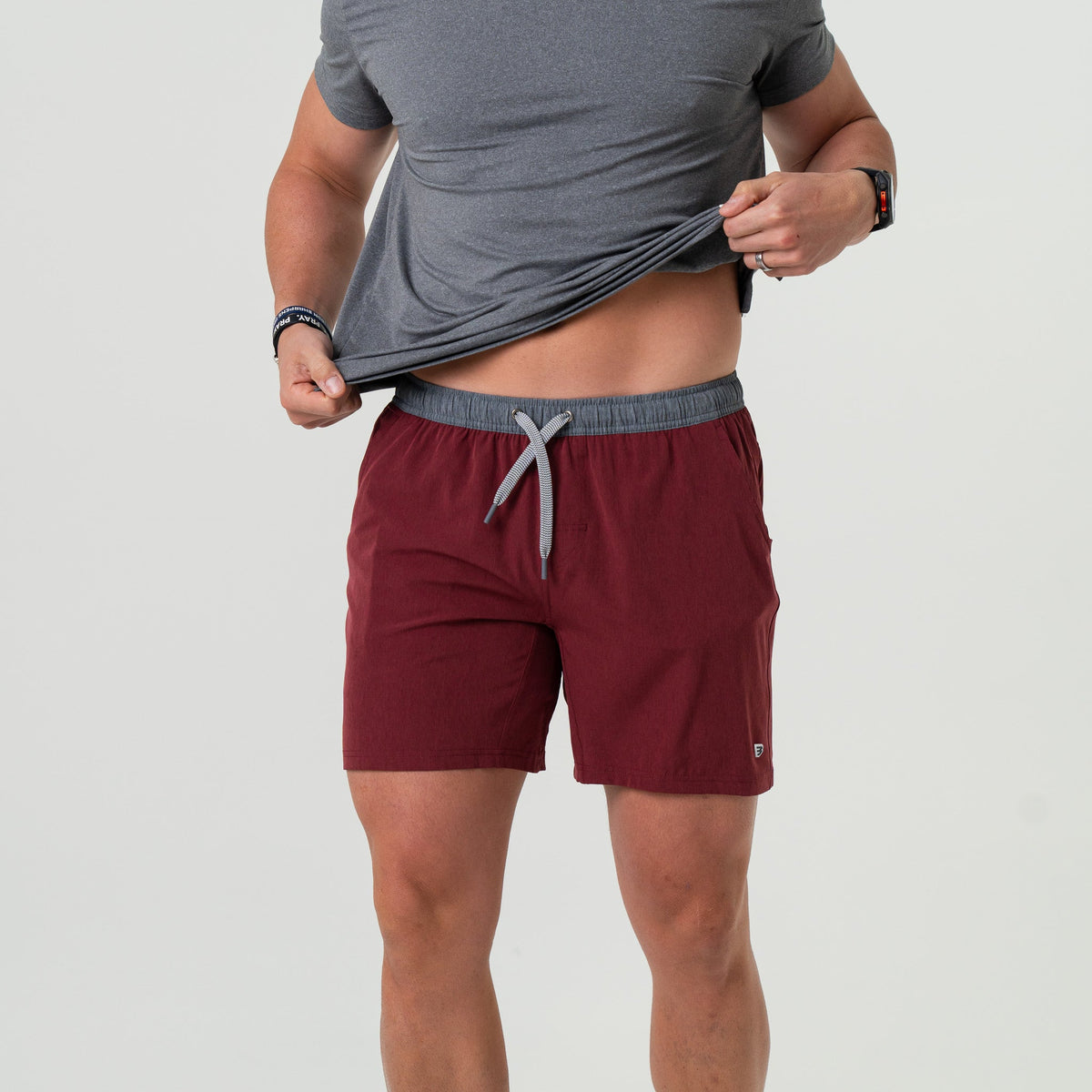 Burlebo maroon 5.5” athletic short
