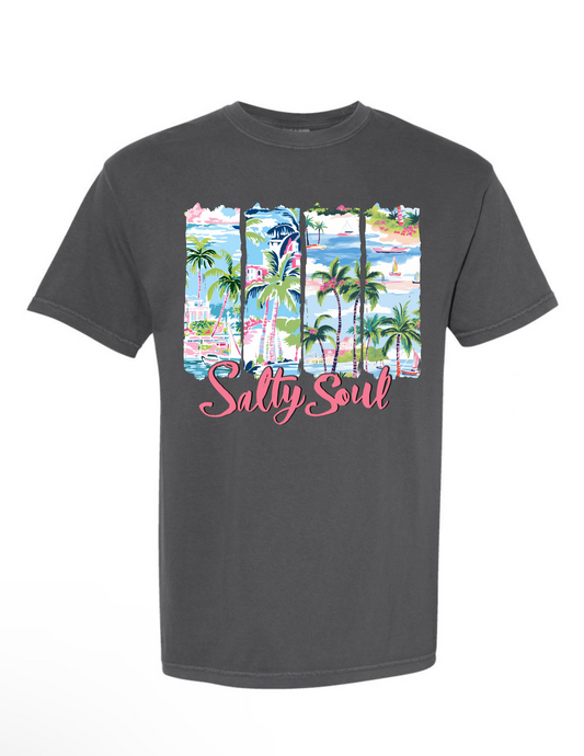 T-shirt/Sweatshirt Salty Soul w/ Palm Trees