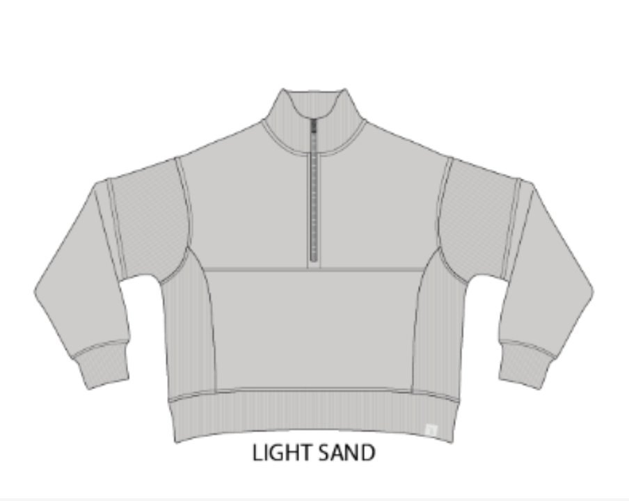 Local Girl Light Sand Quarter-zip