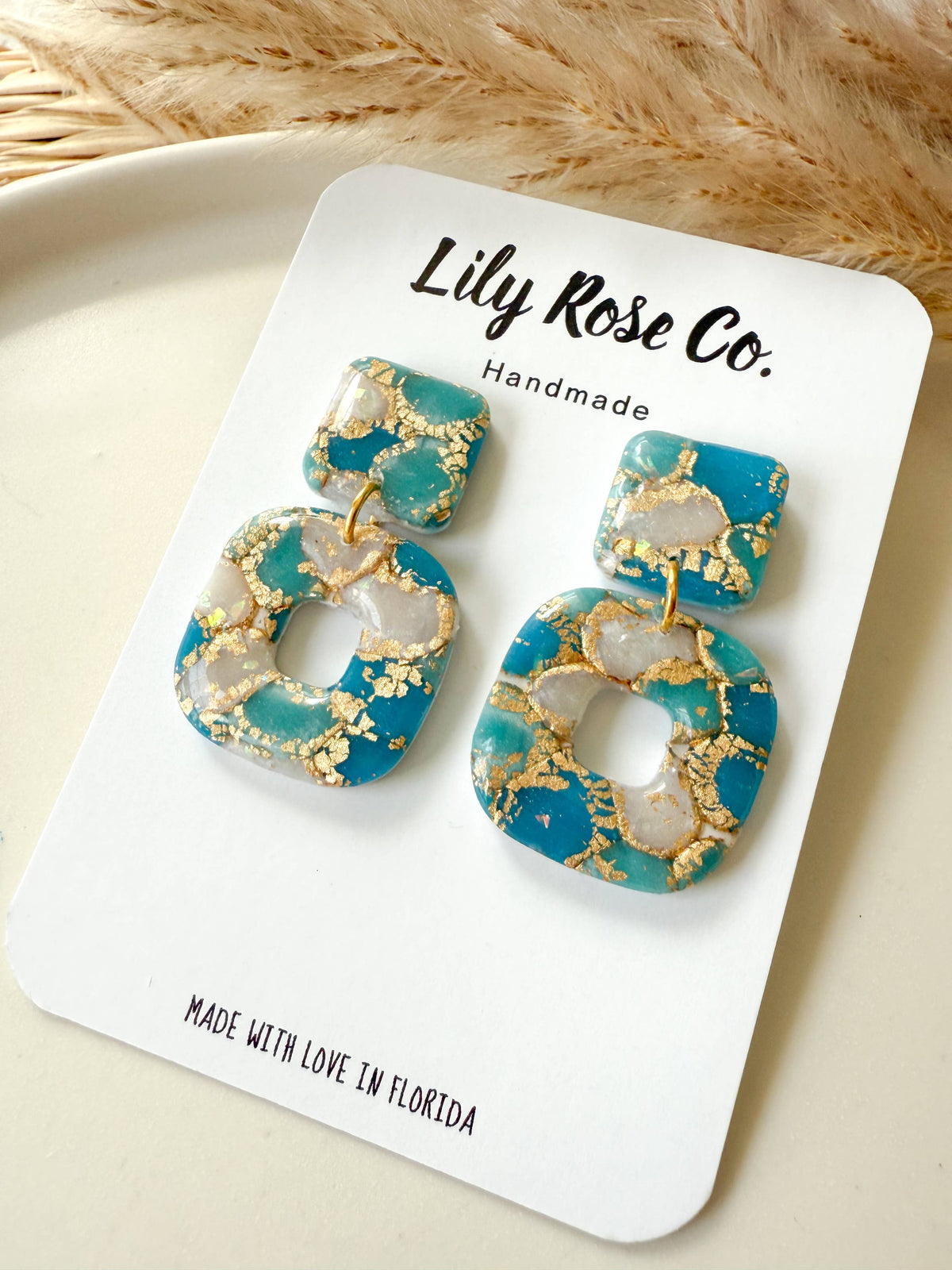 Blue Mix Earrings / Clay earrings / Women’s Earrings