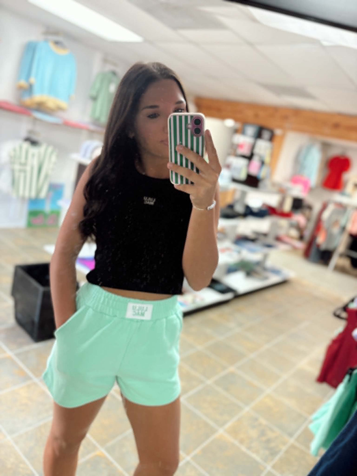 Lulu Mac Seafoam french terry shorts