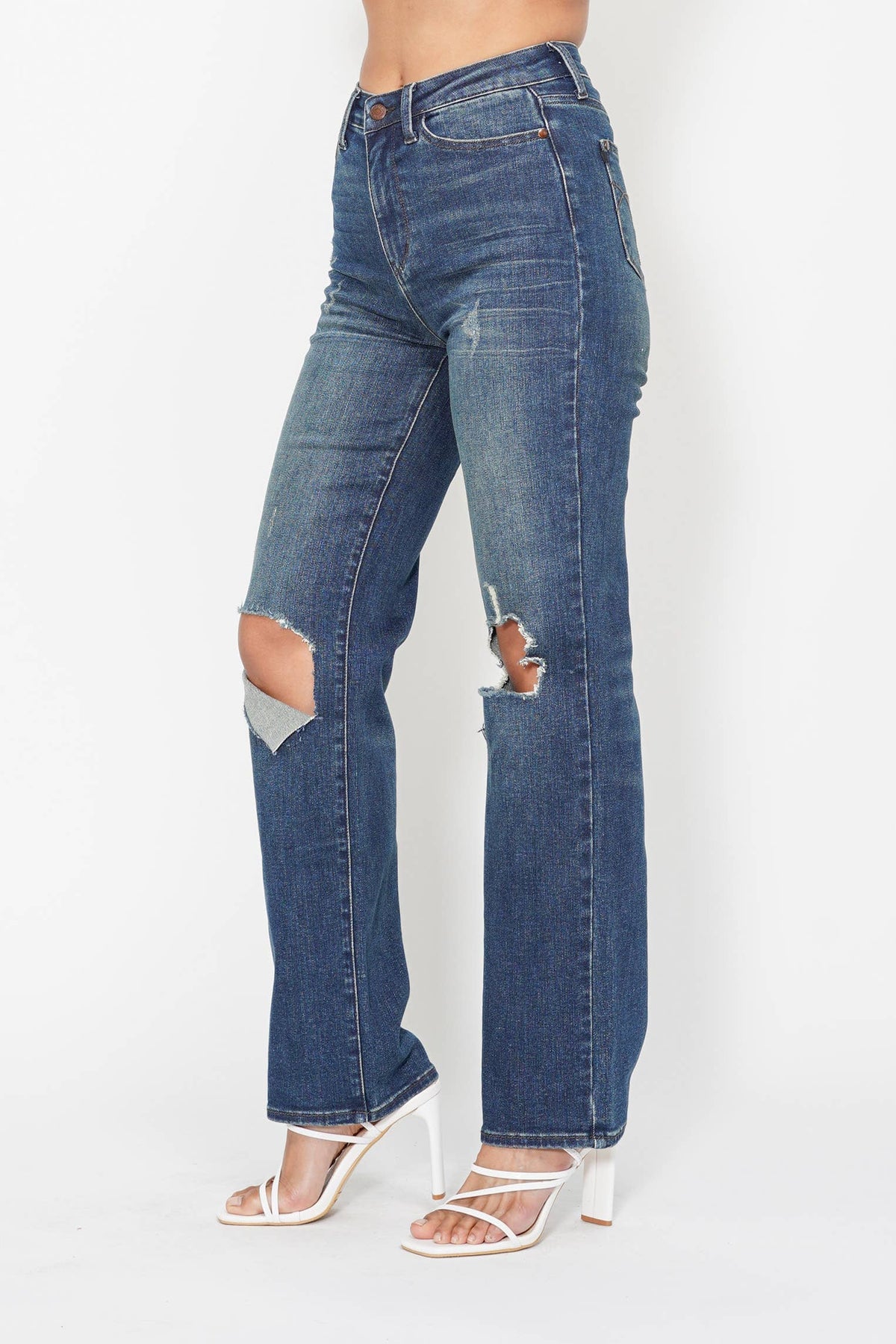 Judy Blue HW Ripped Knee Dad