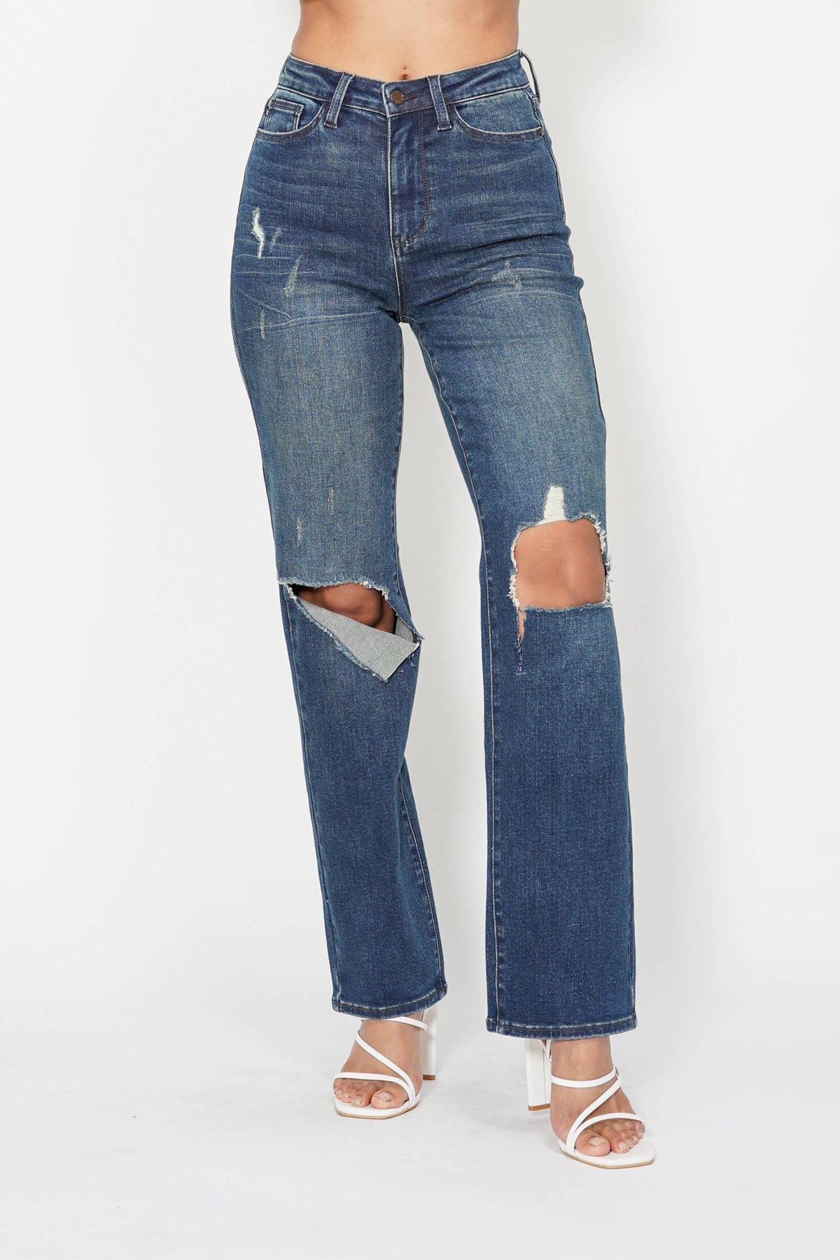 Judy Blue HW Ripped Knee Dad