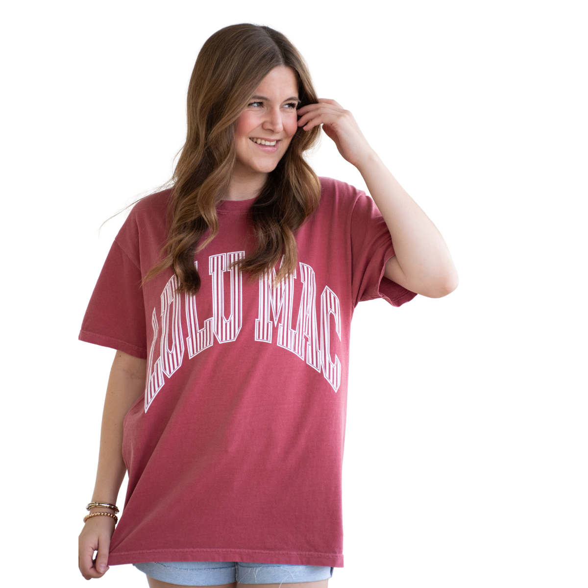 Lulu Mac Stripe Adult Crimson Comfort Colors