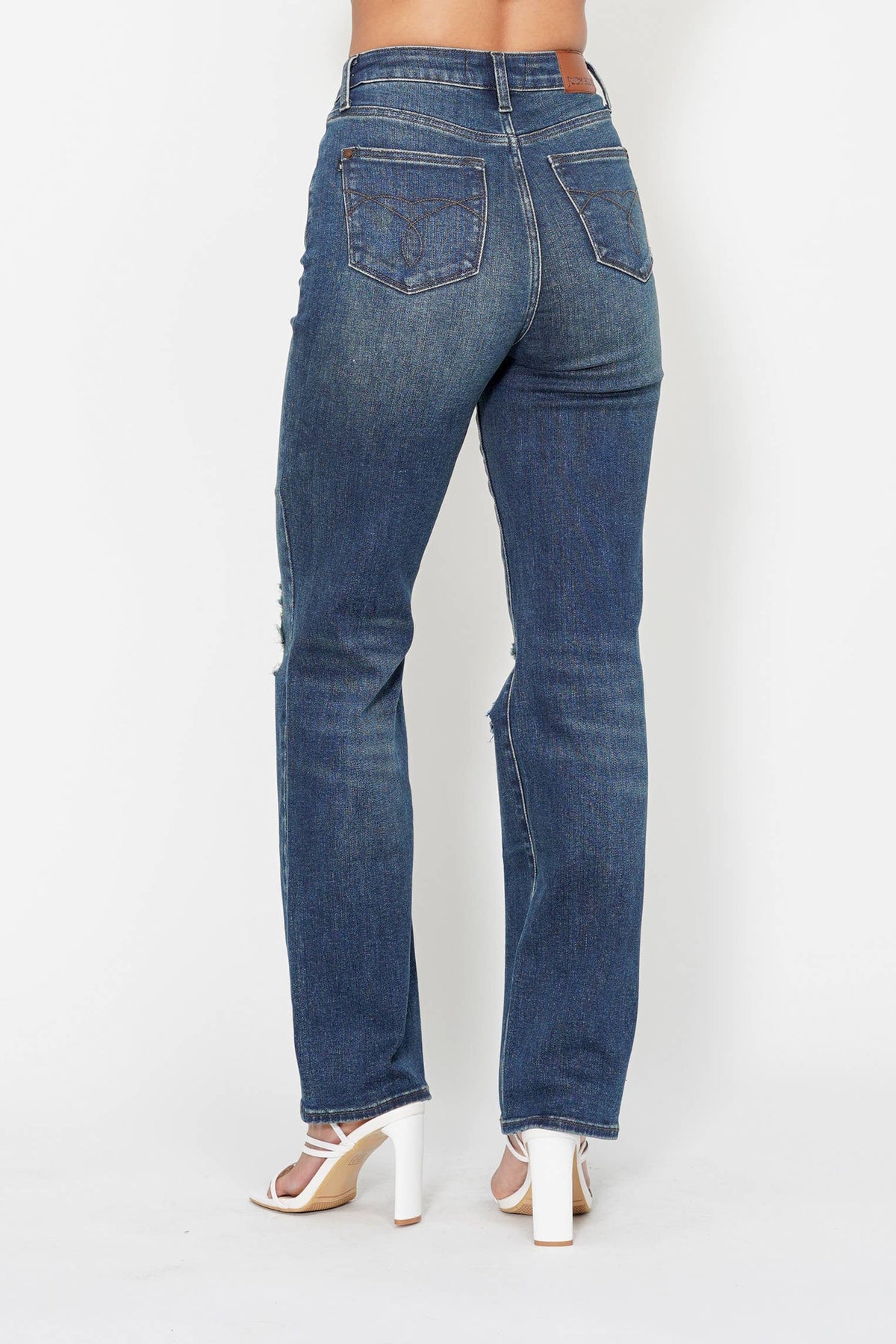 Judy Blue HW Ripped Knee Dad