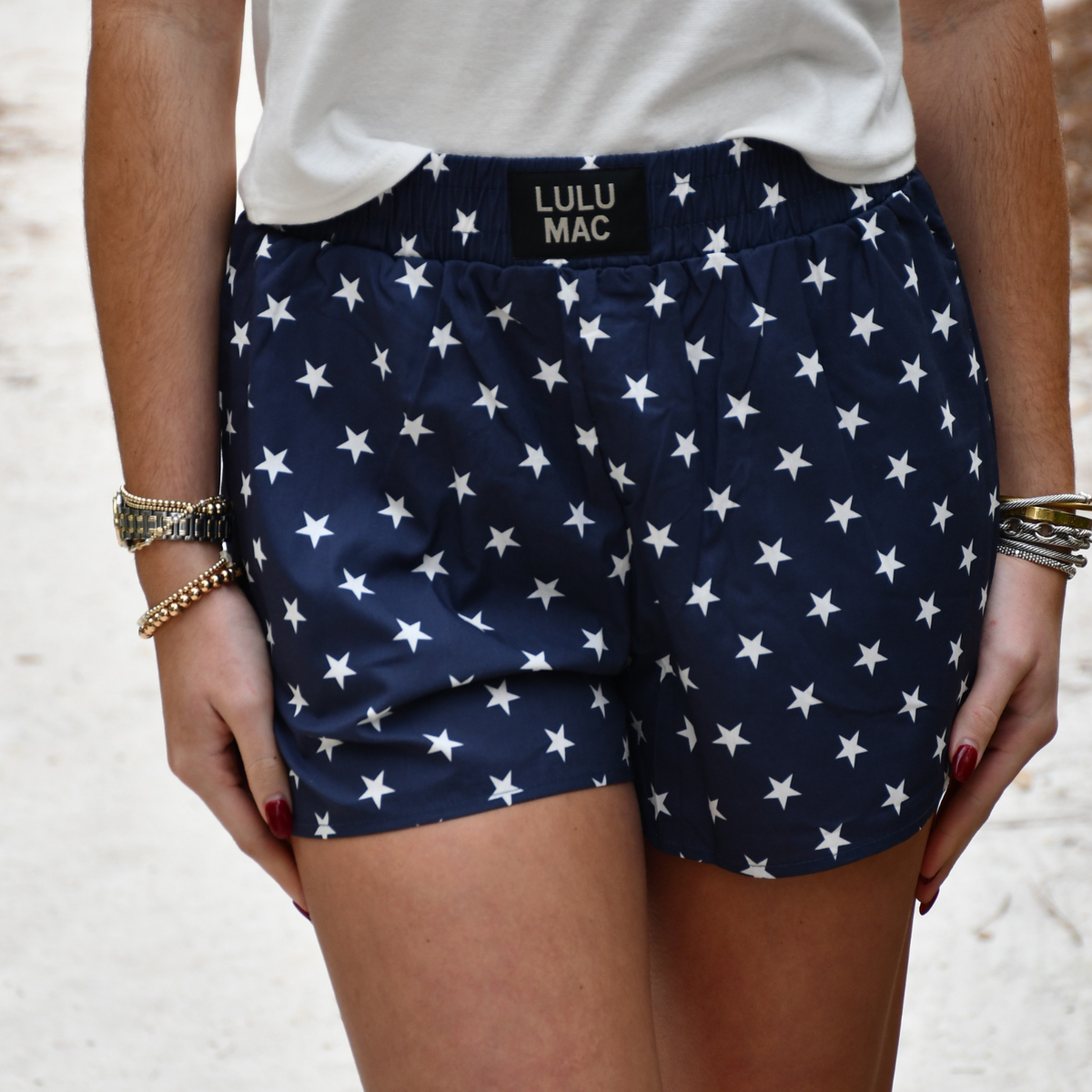 Lulu Mac NAVY STAR BOXER SHORT