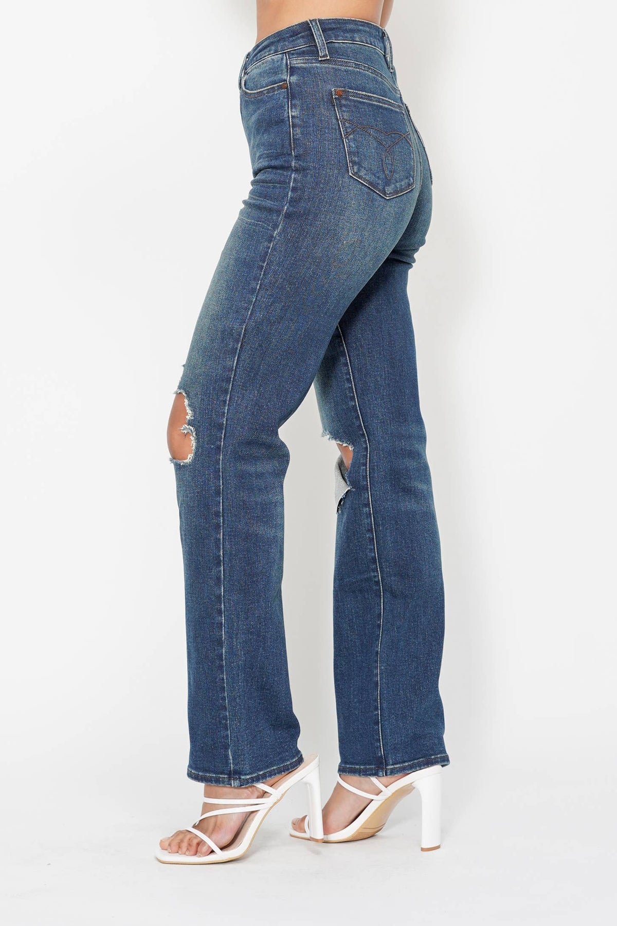 Judy Blue HW Ripped Knee Dad