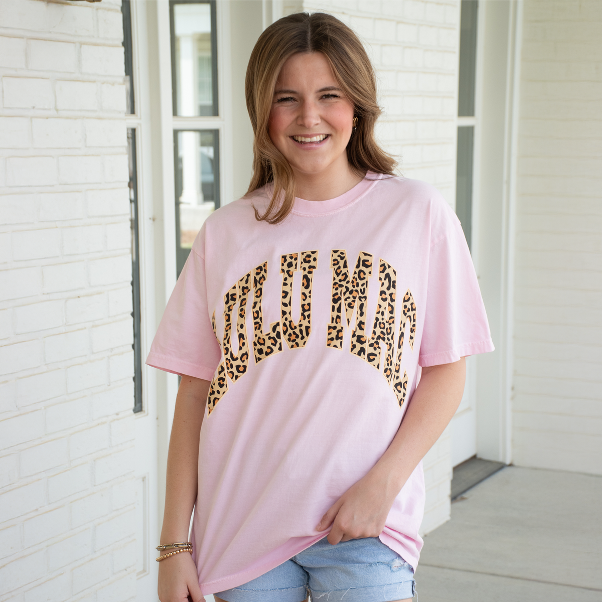 Lulu Mac Leopard Adult Blossom Comfort Colors Tee