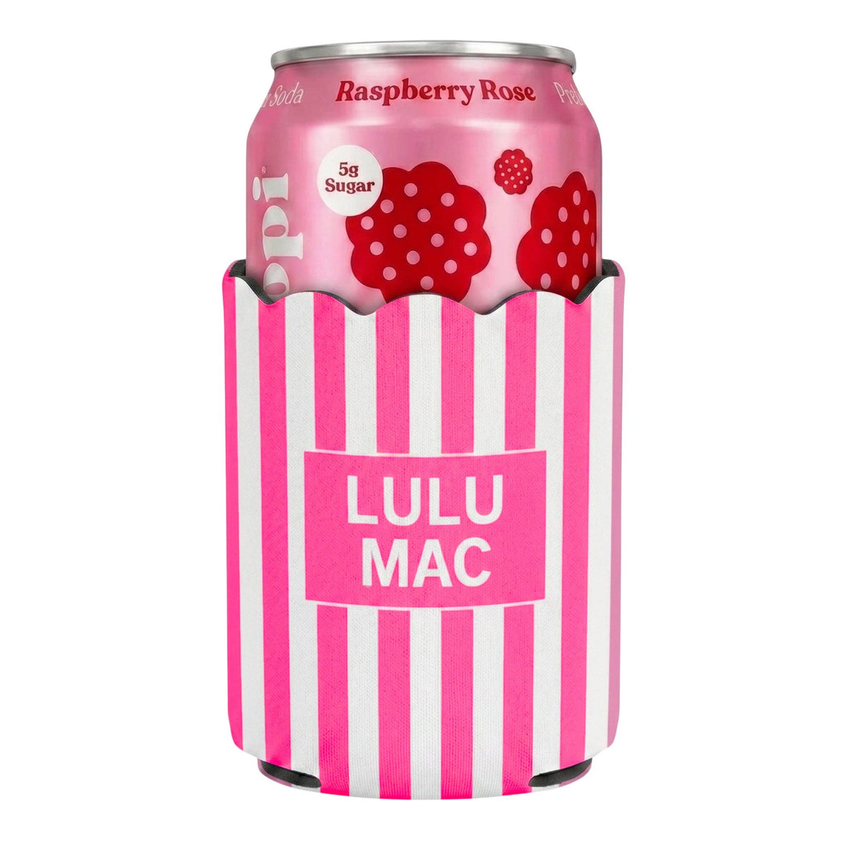 Lulu Mac Pink Stripe Koozie