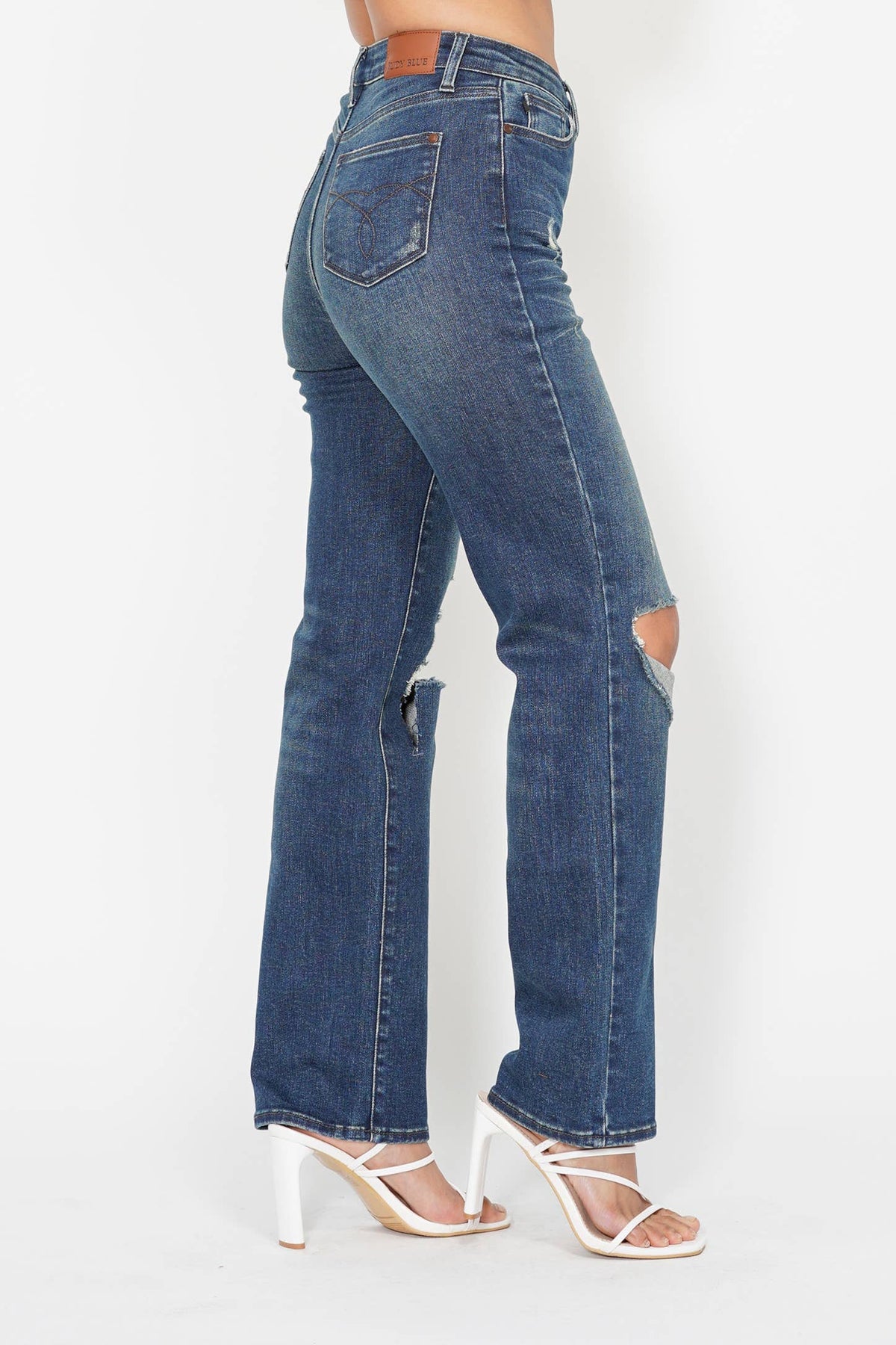 Judy Blue HW Ripped Knee Dad