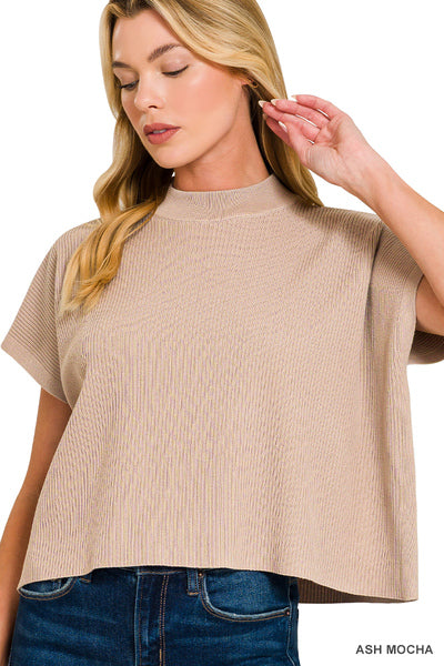 Ash Mocha boxy sweater