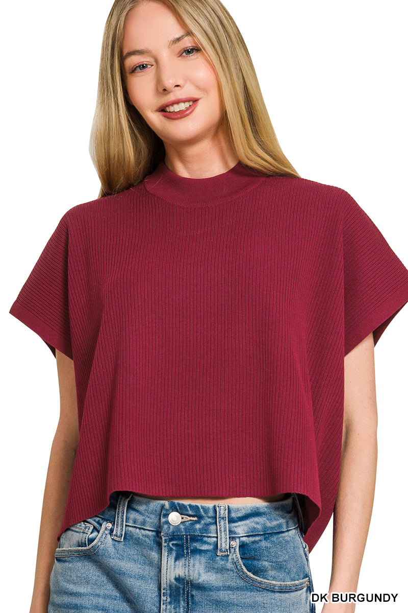 Dark Burgundy boxy sweater